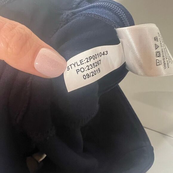 Vineyard Vines Navy Blue Pull On Stretch Leggings Pants Side Zip Sz M - Picture 5 of 7